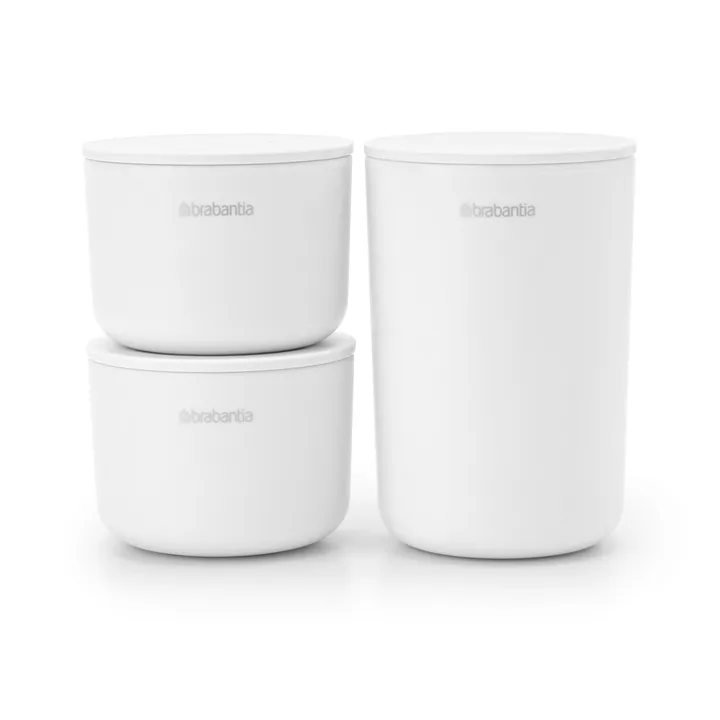 ReNew 收纳罐3件装 - 白色 - Brabantia
