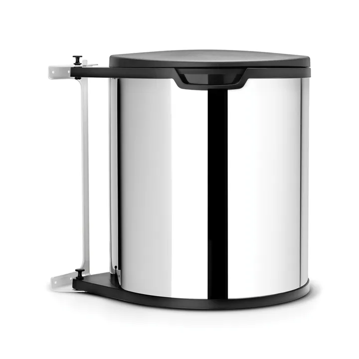 垃圾桶 橱柜用 round, plastic inner bin (incl brackets) 15 L - 拉丝不锈钢色 - Brabantia