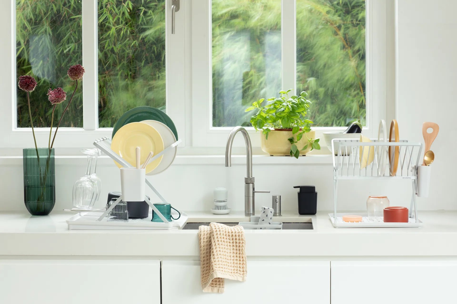 Sinkside 可折叠碗碟架37cm, 浅灰色 Brabantia
