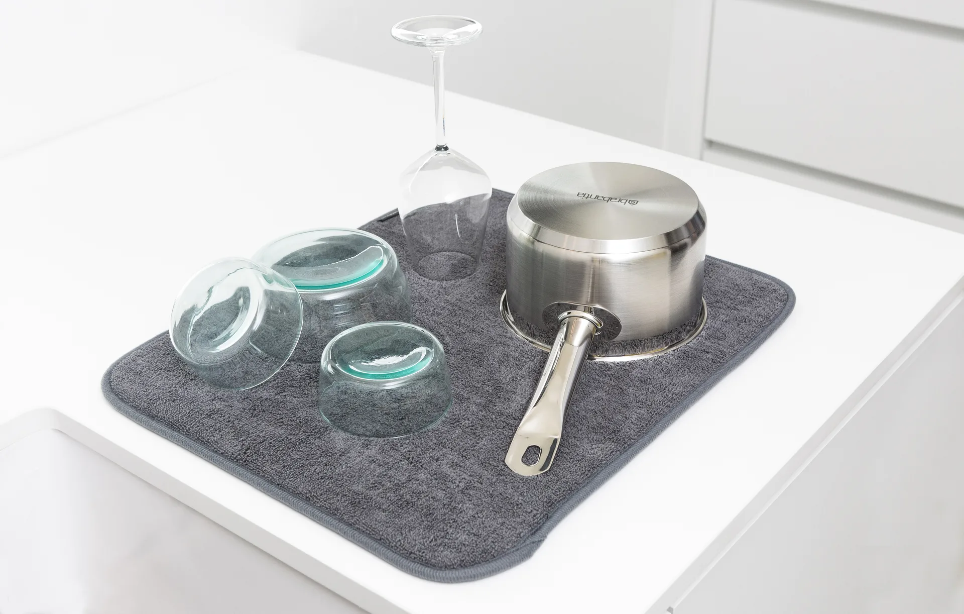 Sinkside 微纤维碗垫47x40cm, 深灰色 Brabantia