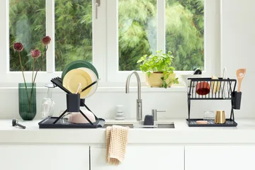 Sinkside 可折叠碗碟架51cm - 深灰色 - Brabantia
