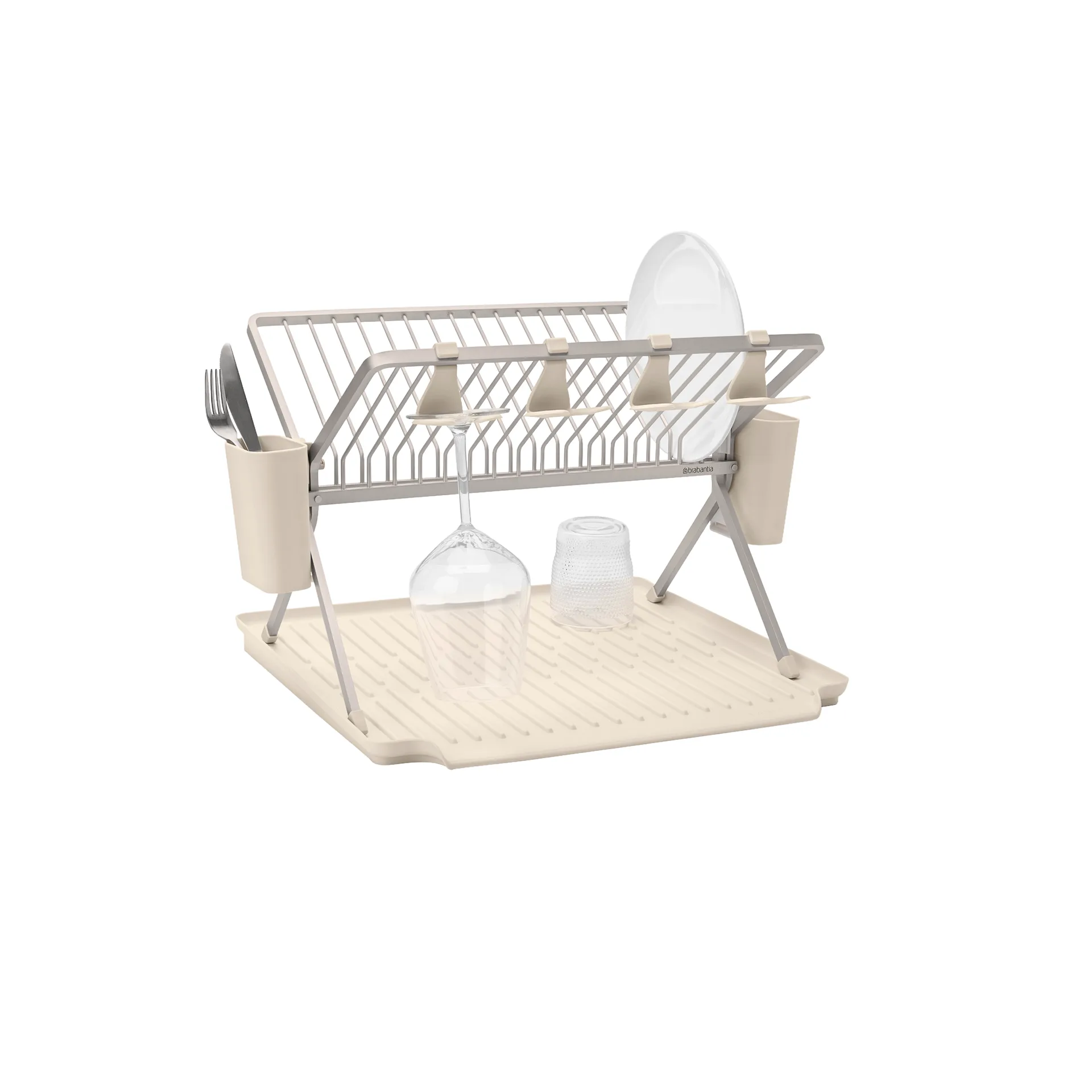 Sinkside 可折叠碗碟架51cm, 柔米色 Brabantia