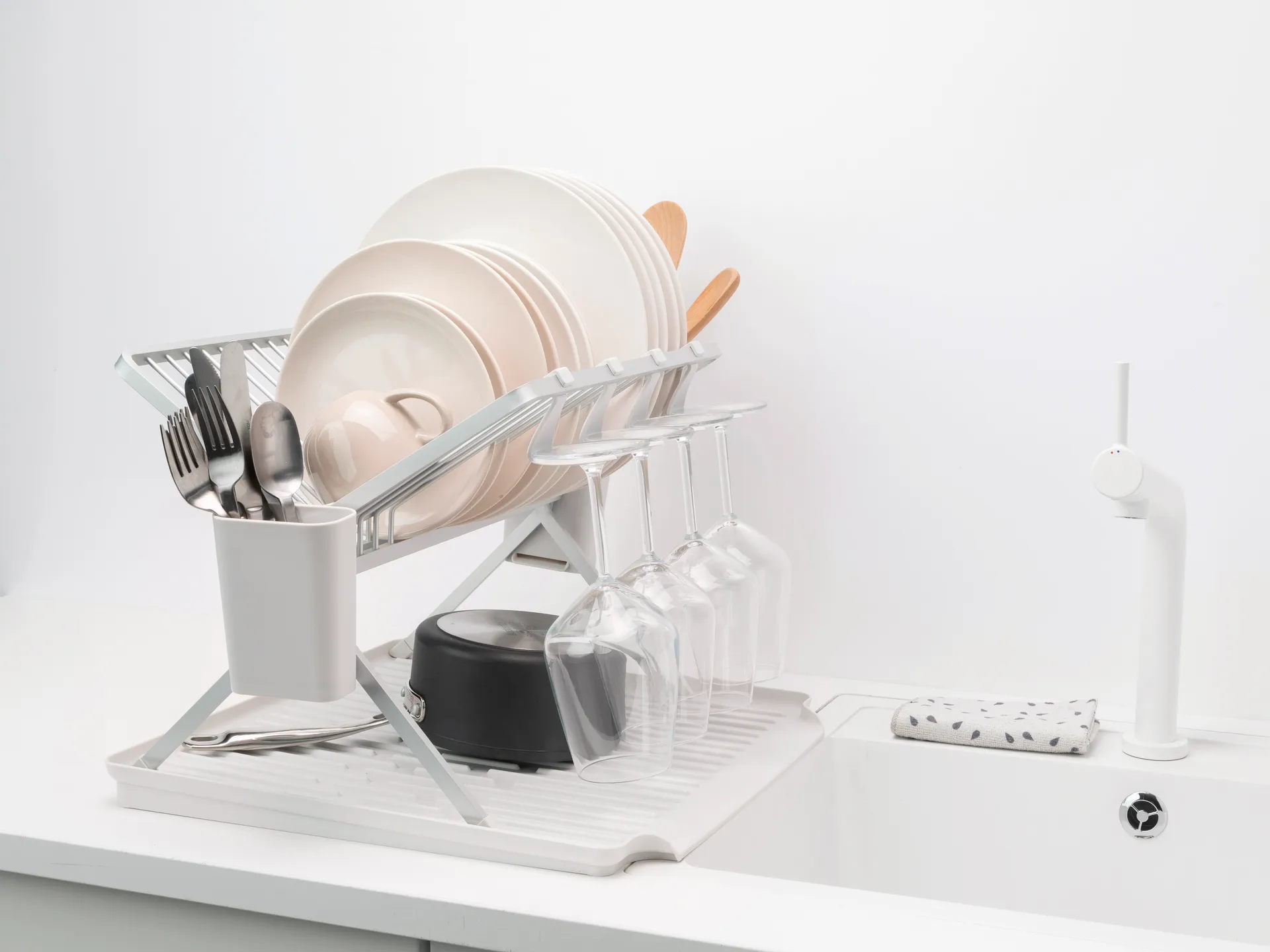 Sinkside collapsible dish rack51 cm, Light 灰色 Brabantia