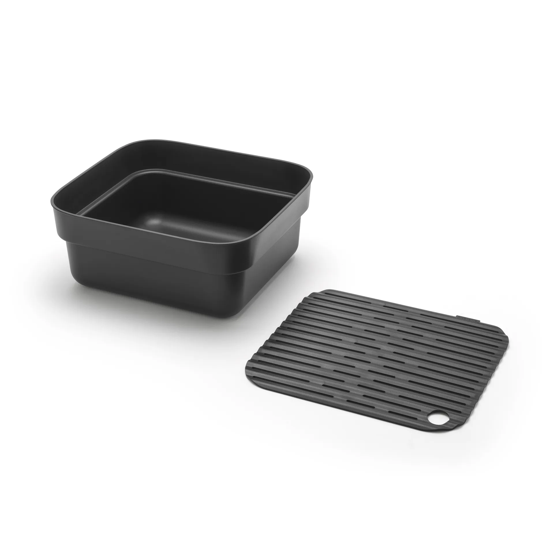 Sinkside dish 碗  with drying tray 34x37 cm, Dark 灰色 Brabantia
