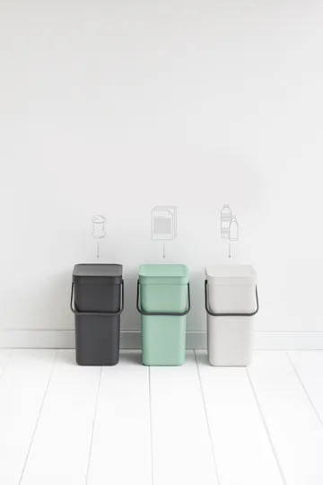 Sort & Go 垃圾桶 12升 - 翡翠绿 - Brabantia