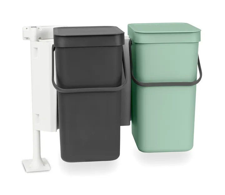内置分类系统 Sort & Go 2x12L - 深灰色_翡翠绿色 - Brabantia