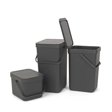 Sort & Go 分类垃圾桶 6升 - 灰色 - Brabantia