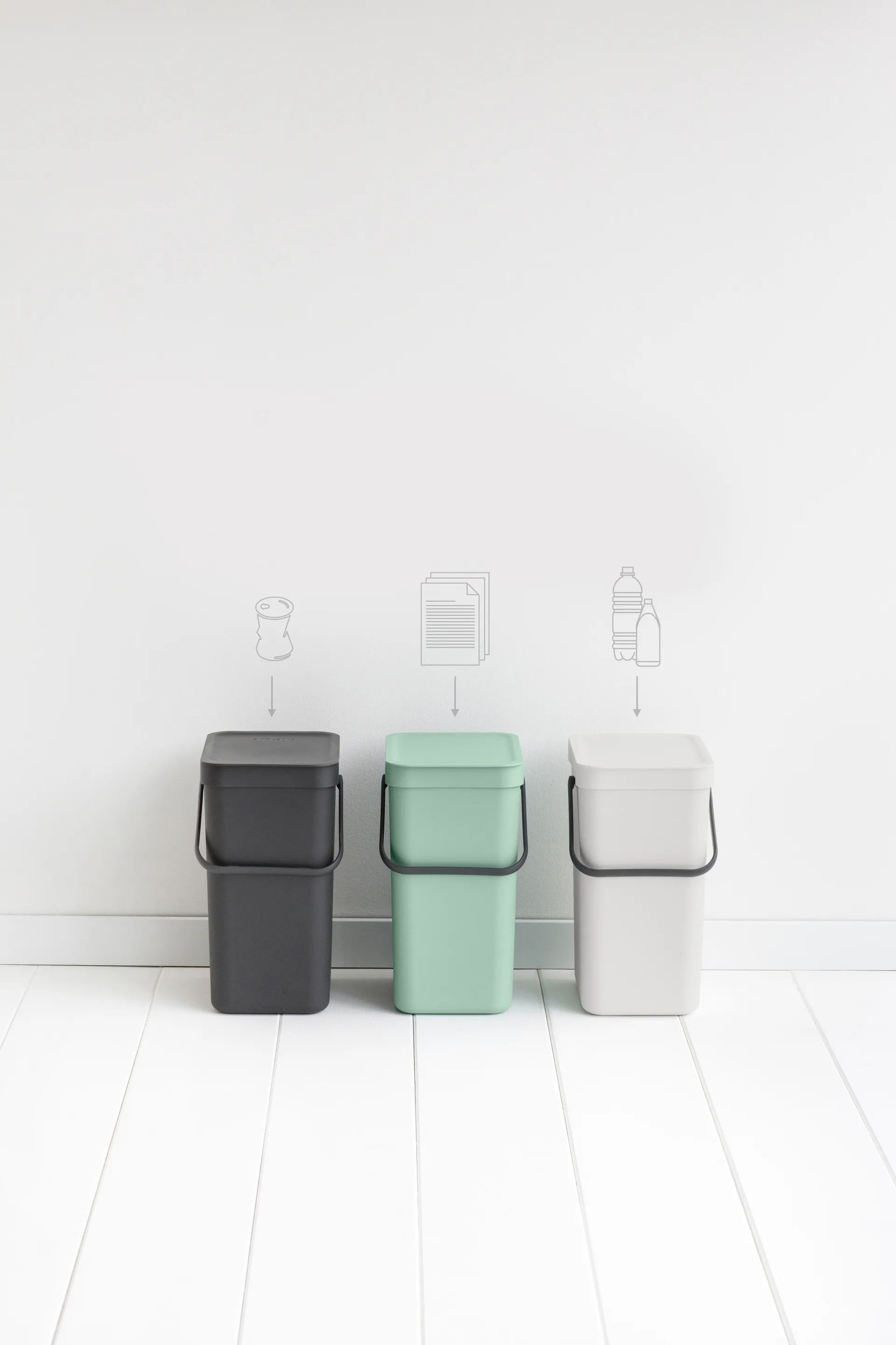 Sort & Go waste bin 12 l., Jade 绿色 Brabantia