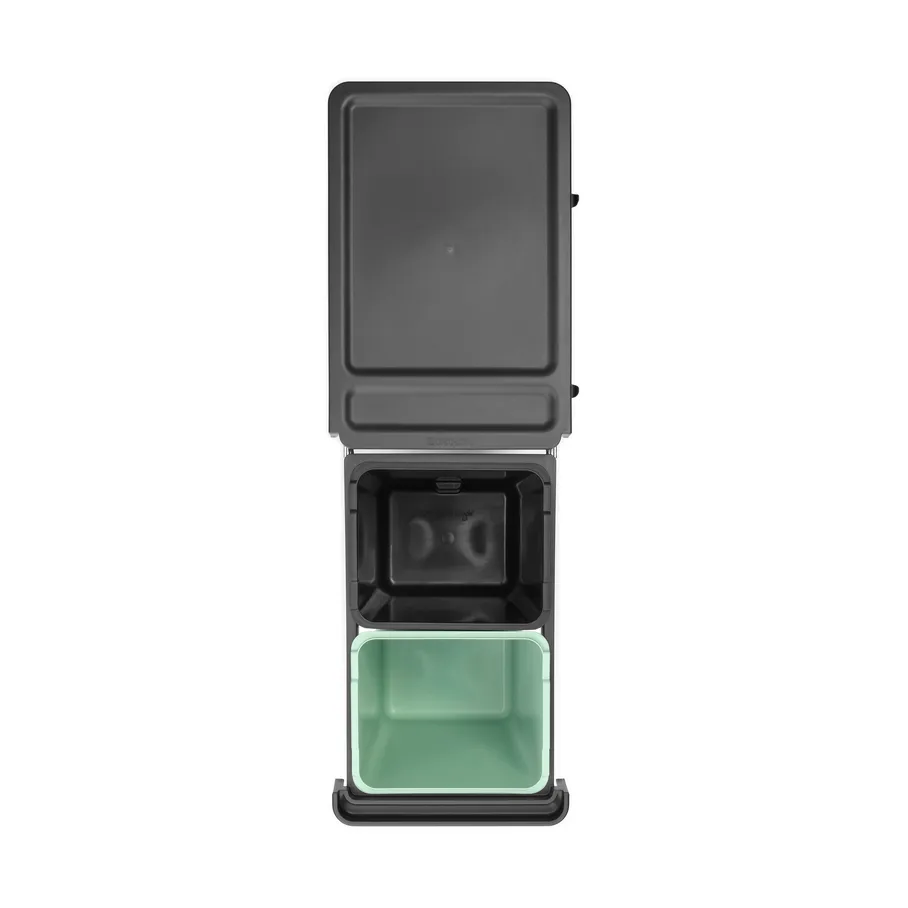 Sort&Go 嵌入式分类垃圾桶 2x15升, 深灰色 Brabantia