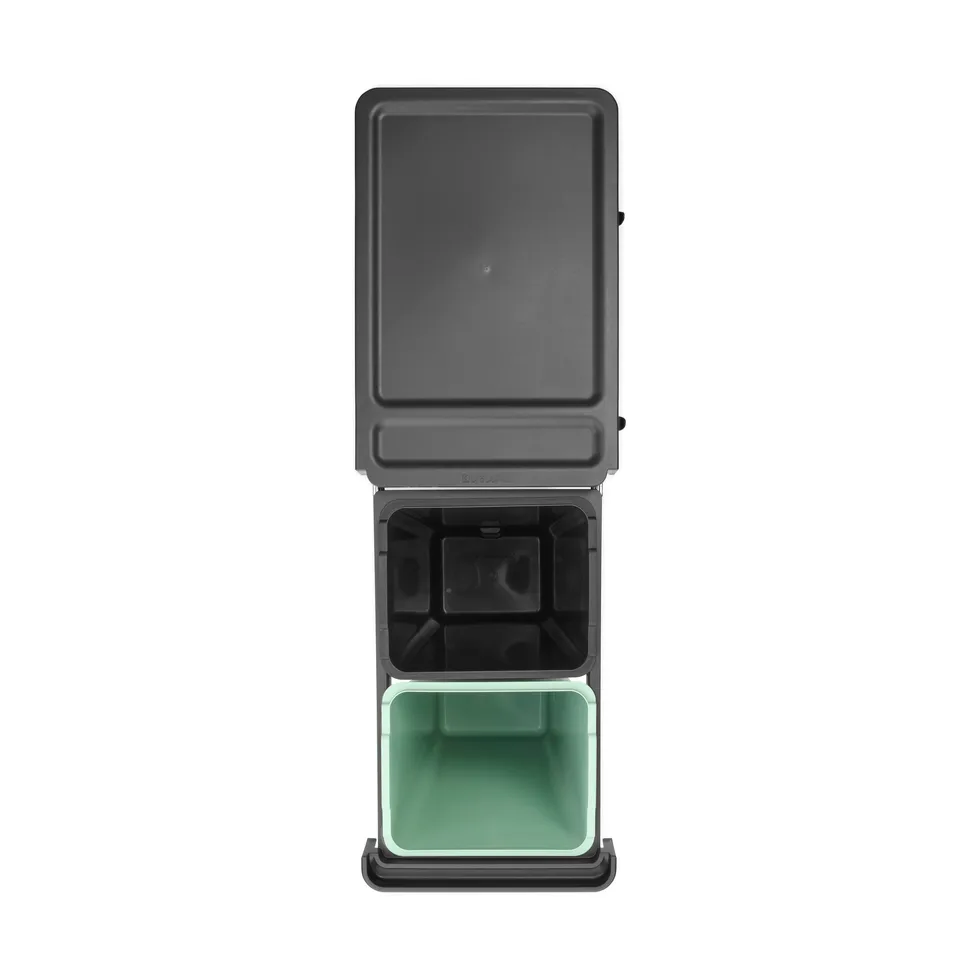 Sort&Go 嵌入式分类垃圾桶 2x30升, 深灰色 Brabantia