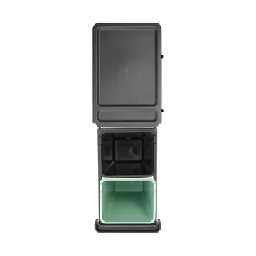 Sort&Go 嵌入式分类垃圾桶 2x30升 - 深灰色 - Brabantia