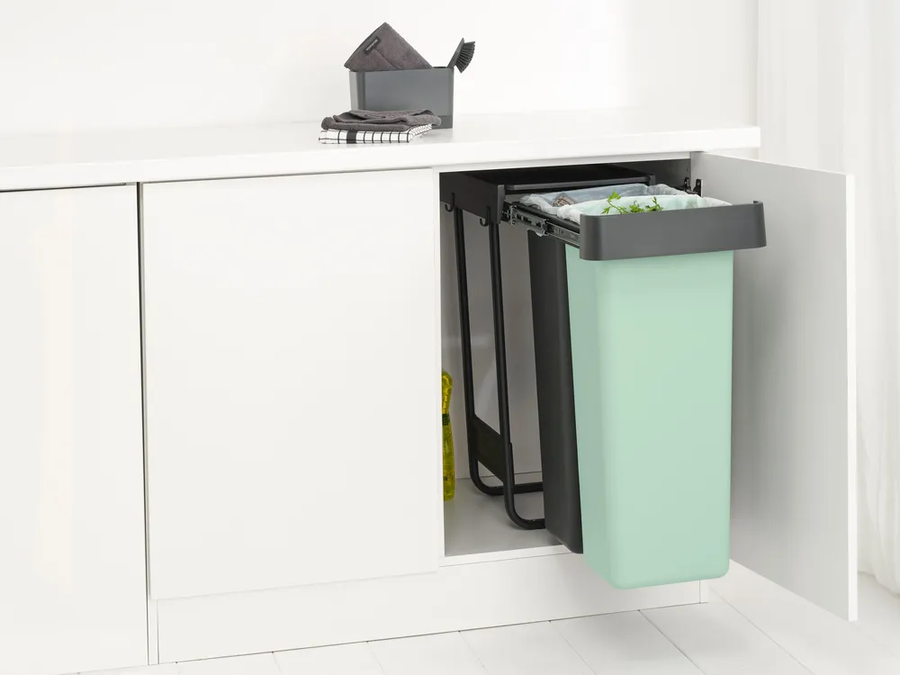 Sort&Go 嵌入式分类垃圾桶 2x30升, 深灰色 Brabantia