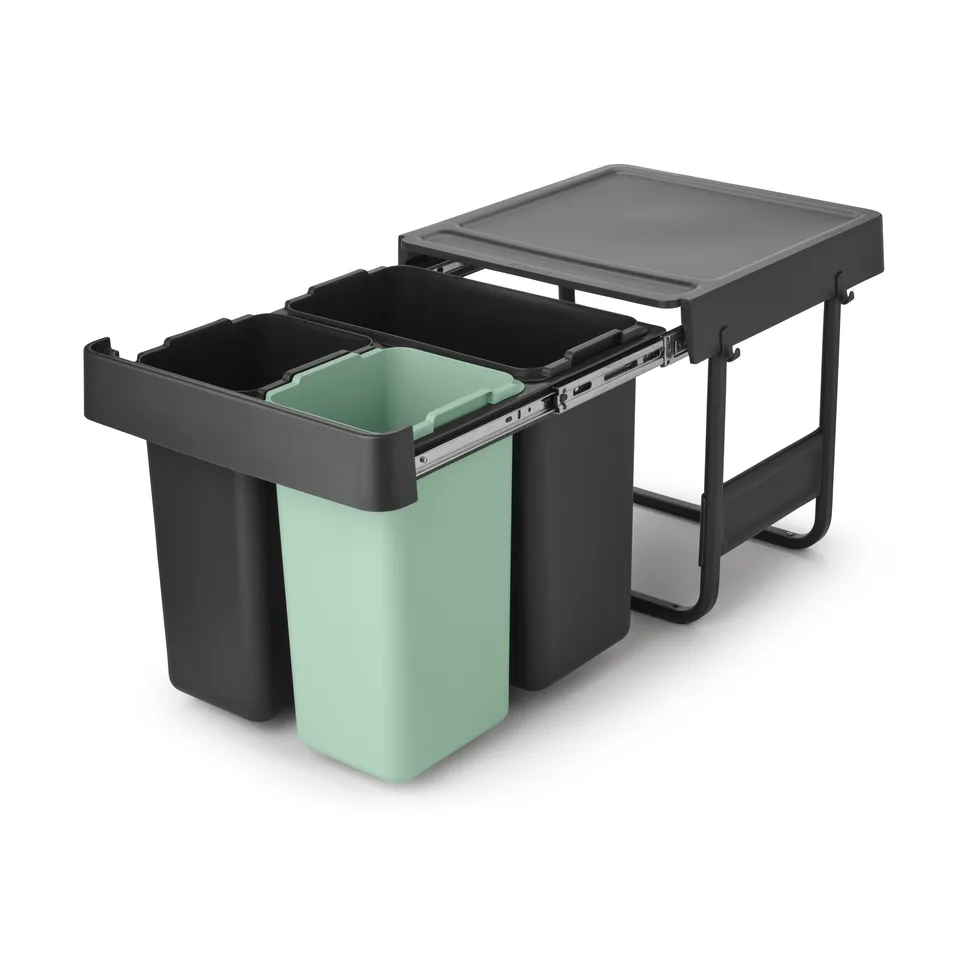Sort&Go Built-in Bins, 10+10+20 L, 深灰色 Brabantia