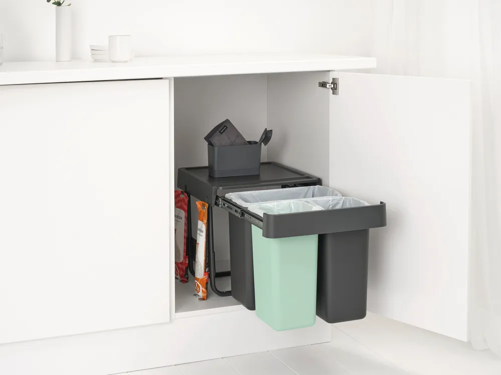 Sort&Go Built-in Bins, 10+10+20 L, 深灰色 Brabantia