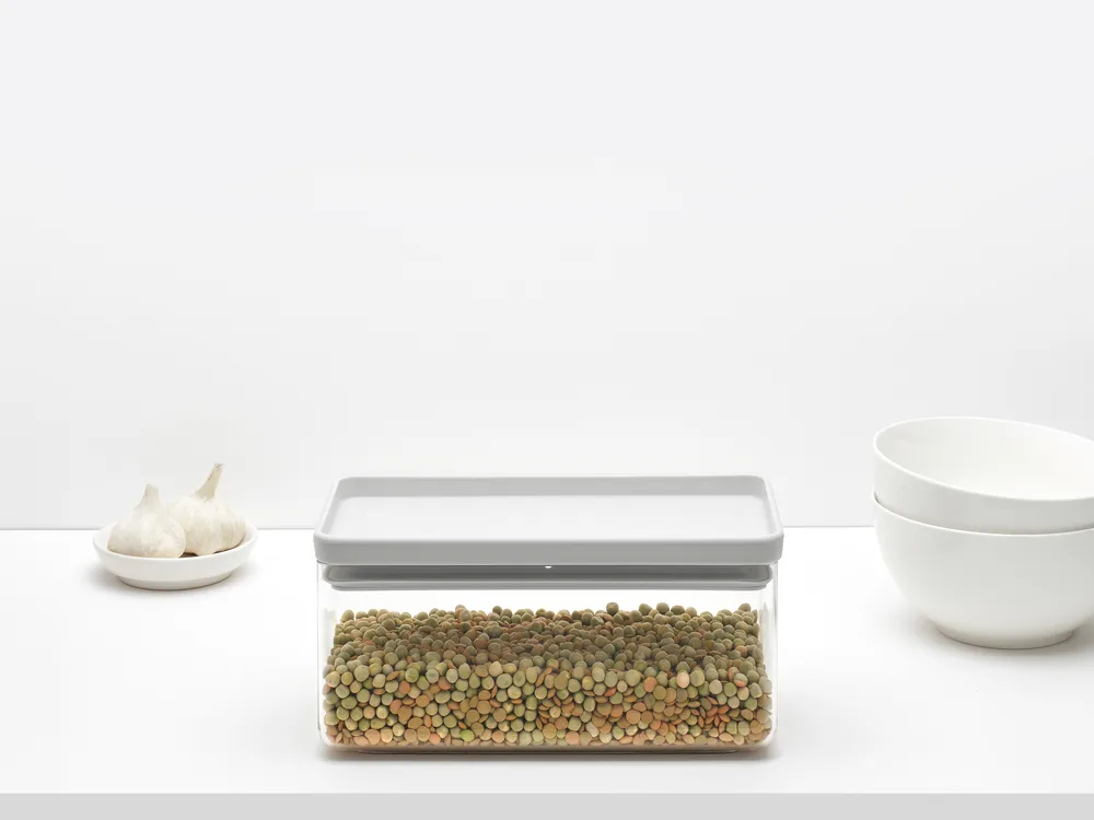 TASTY+ 可堆叠收纳盒 1.5升, 浅灰色 Brabantia