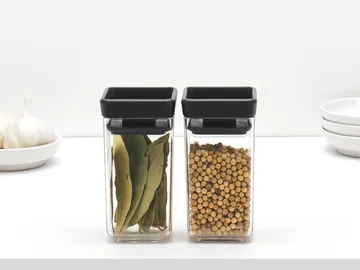 TASTY+ 可堆叠收纳盒 2件装 0.15升 - 深灰色 - Brabantia
