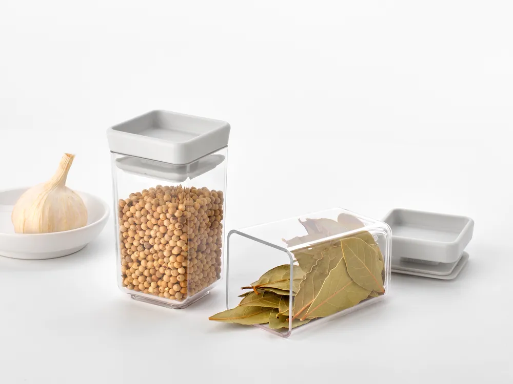 TASTY+ 可堆叠收纳盒 2件装 0.15升, 浅灰色 Brabantia