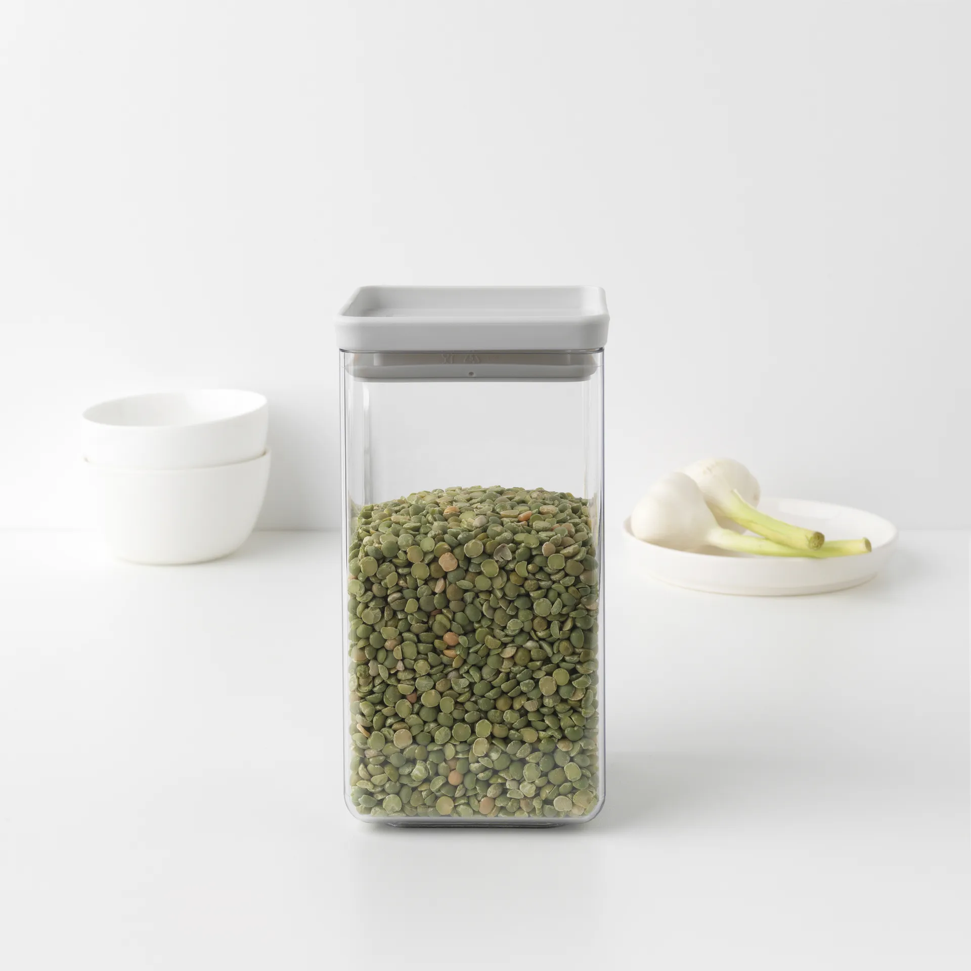 TASTY+ square storage jar 1.6 L, Light 灰色 Brabantia