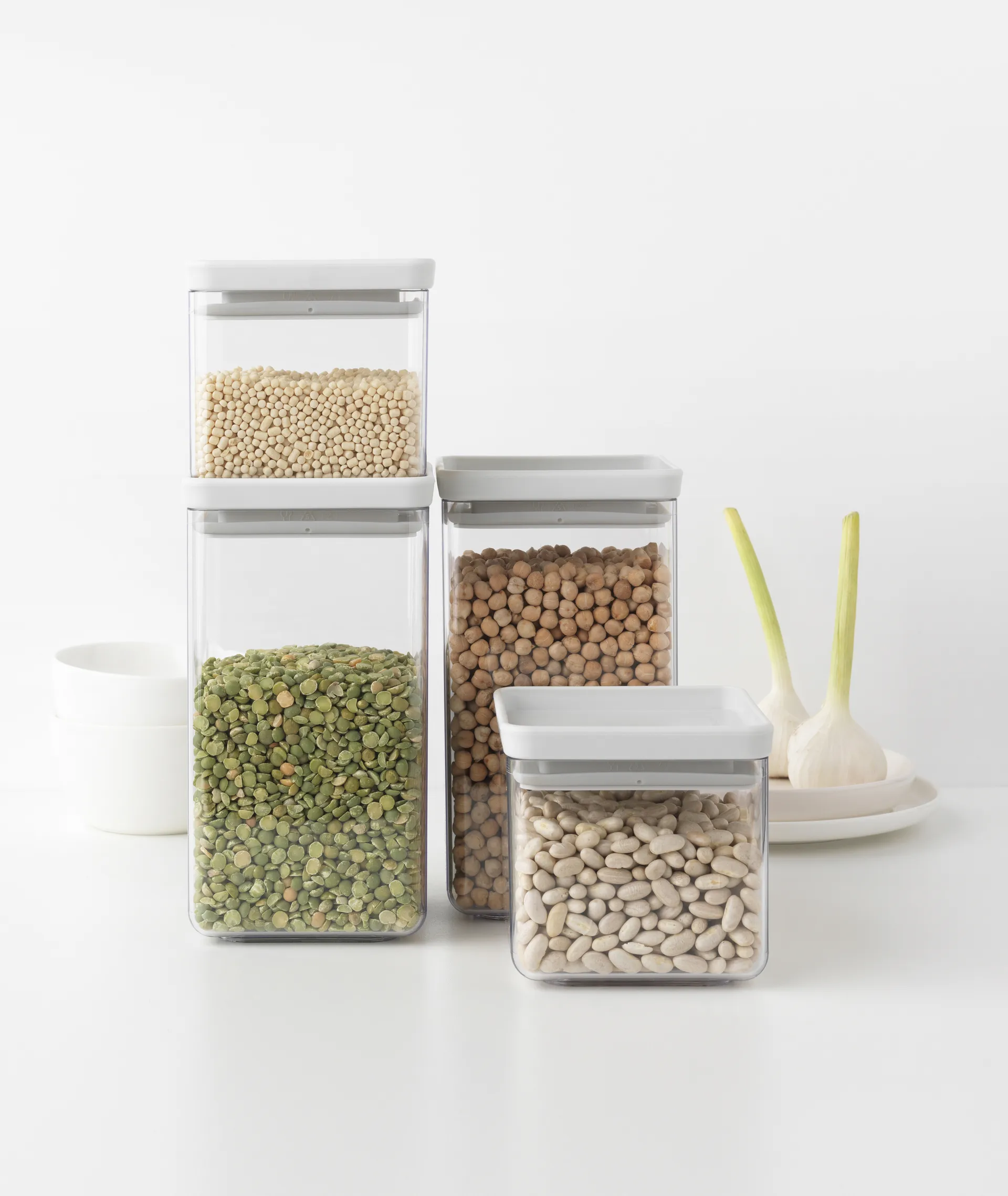 TASTY+ 方形收纳罐套装, 浅灰色 Brabantia