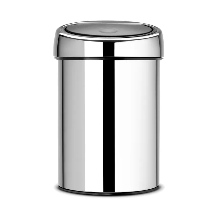 Touch Bin 3升壁挂式垃圾桶 - 亮面钢 - Brabantia