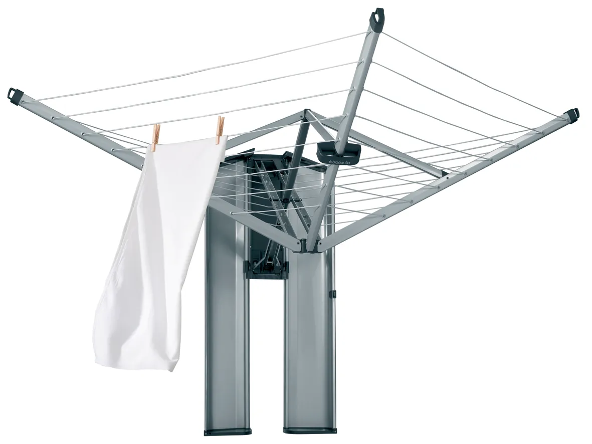 WallFix 晾衣绳 24m 带保护盒, 灰色 Brabantia