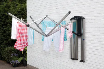 WallFix 晾衣绳 24m 带保护盒 - 灰色 - Brabantia