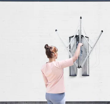 WallFix 晾衣绳 24m 带保护盒 - 灰色 - Brabantia