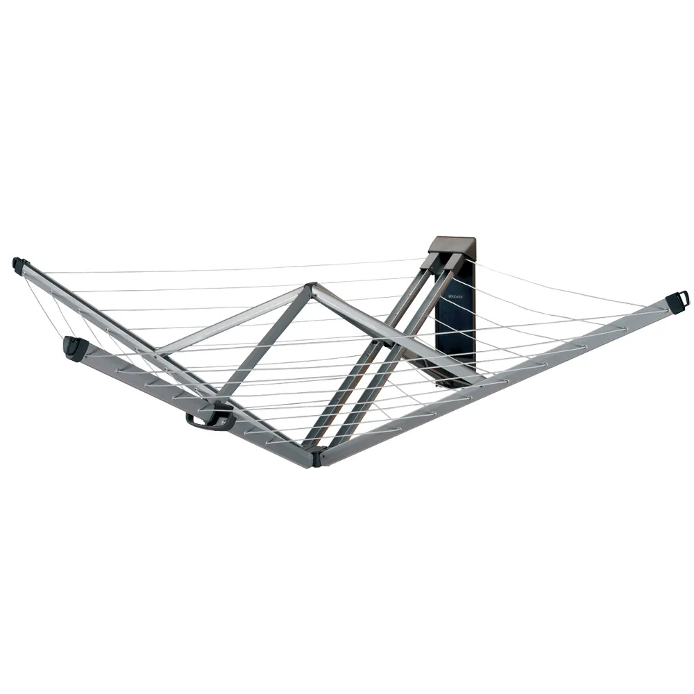 WallFix 晾衣绳 24m 带织物保护套, 灰色 Brabantia