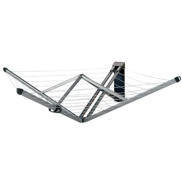 WallFix 晾衣绳 24m 带织物保护套 - 灰色 - Brabantia