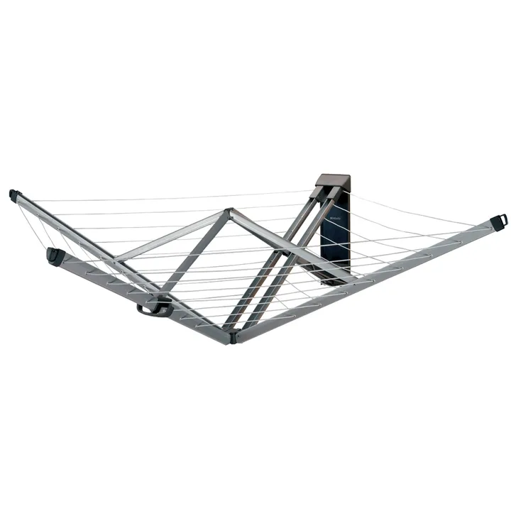 WallFix 晾衣绳 24m 带织物保护套 - 灰色 - Brabantia