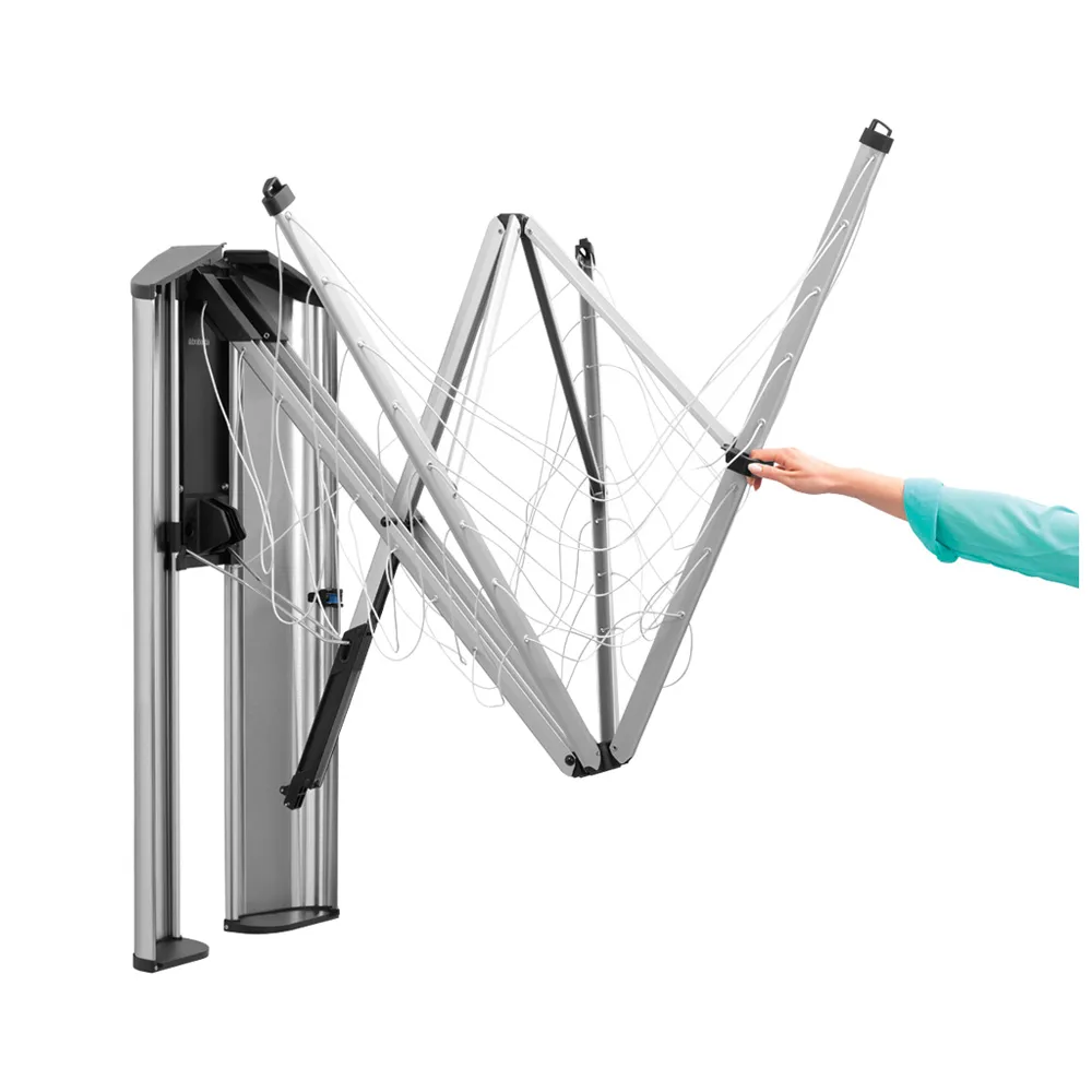 WallFix 晾衣绳保护盒保护套, 拉丝钢制 Brabantia