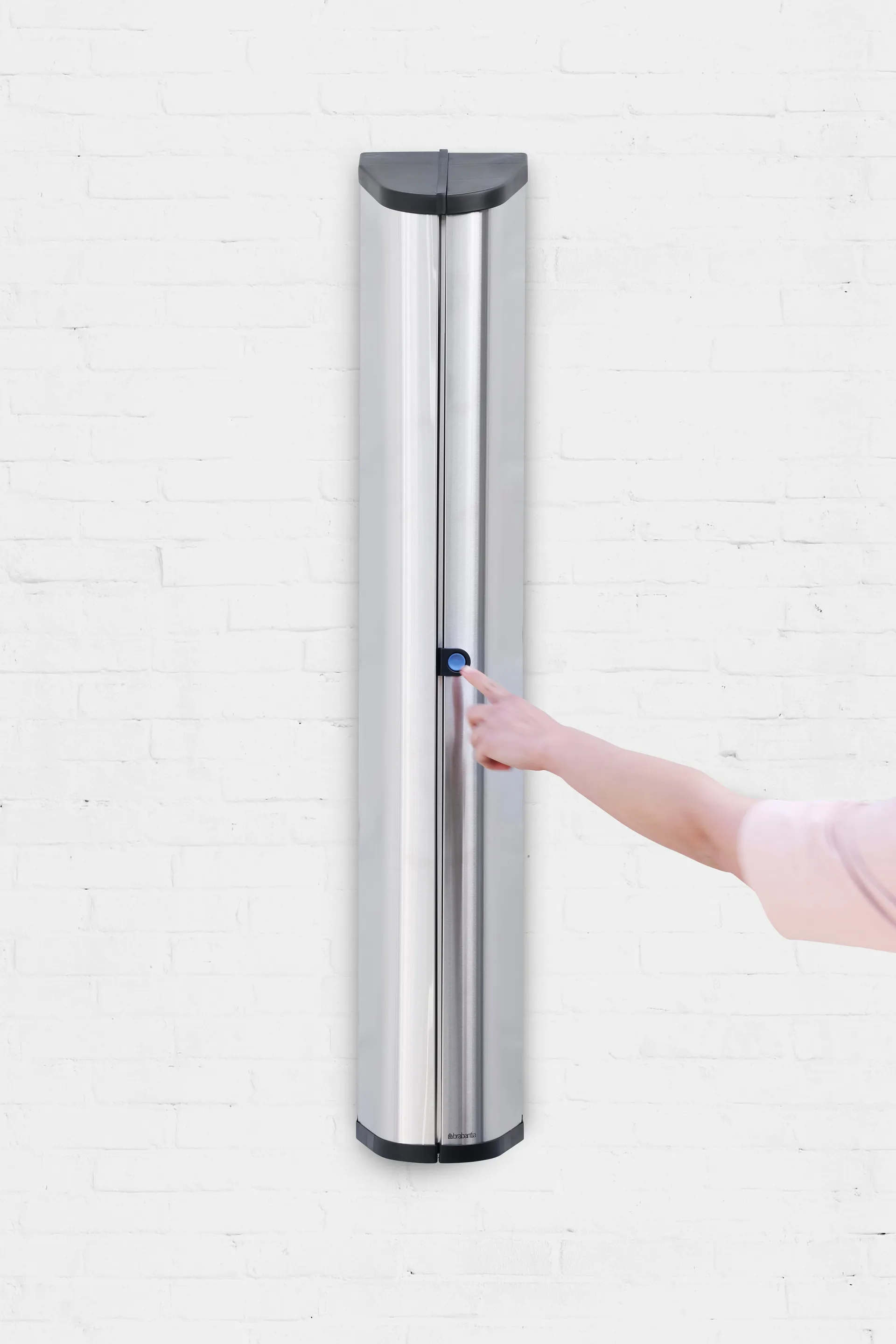 WallFix 晾衣绳保护盒保护套, 拉丝钢制 Brabantia