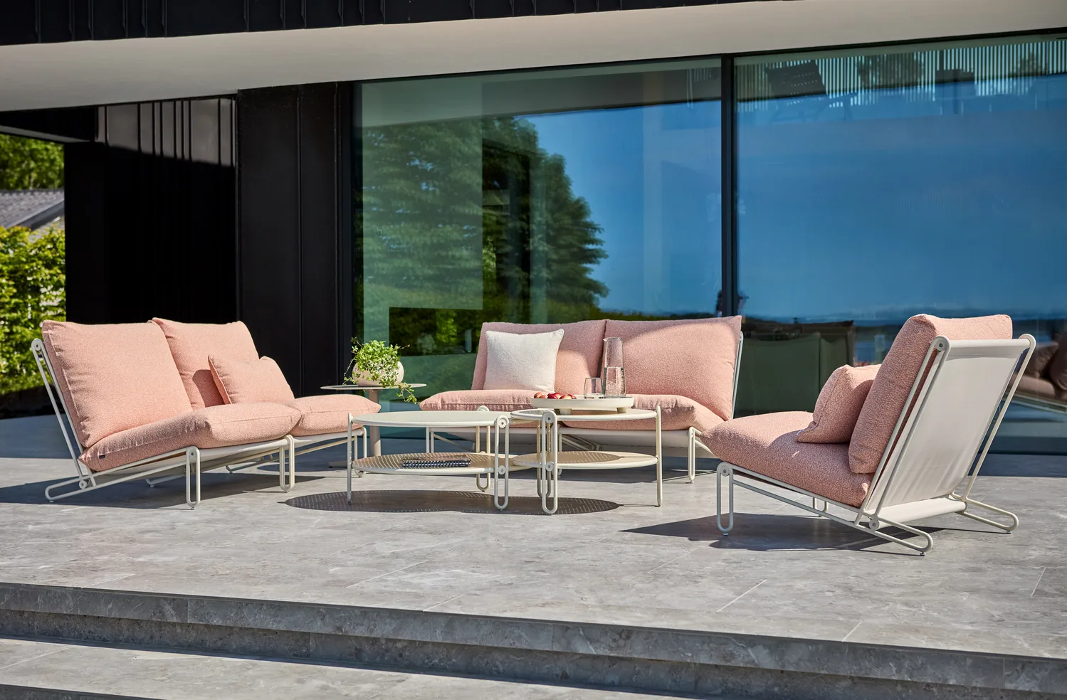 Blixt 咖啡桌, 珍珠 白色, Ø65 cm Brafab