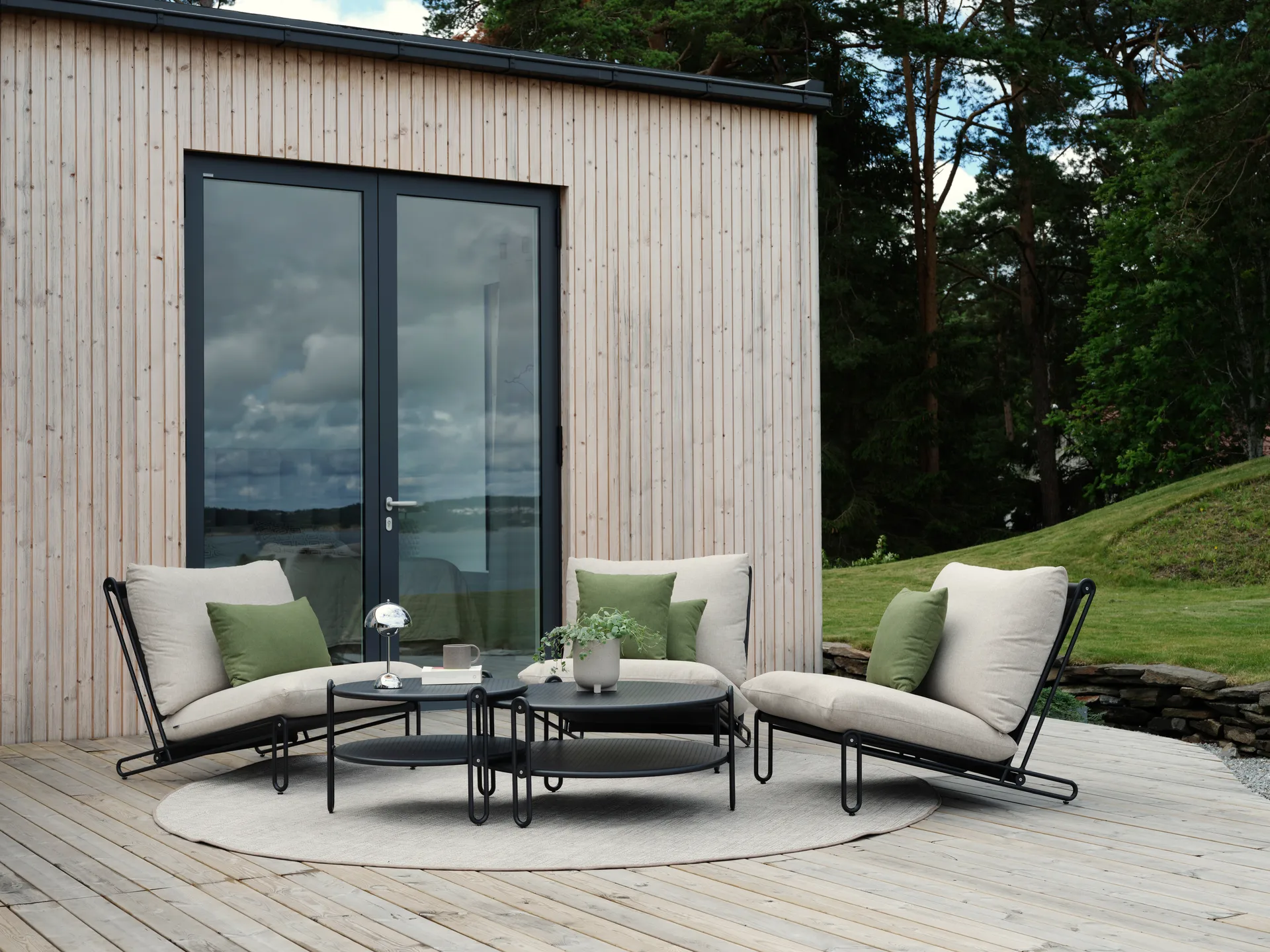 Blixt 咖啡桌, 黑色 Ø85 cm Brafab