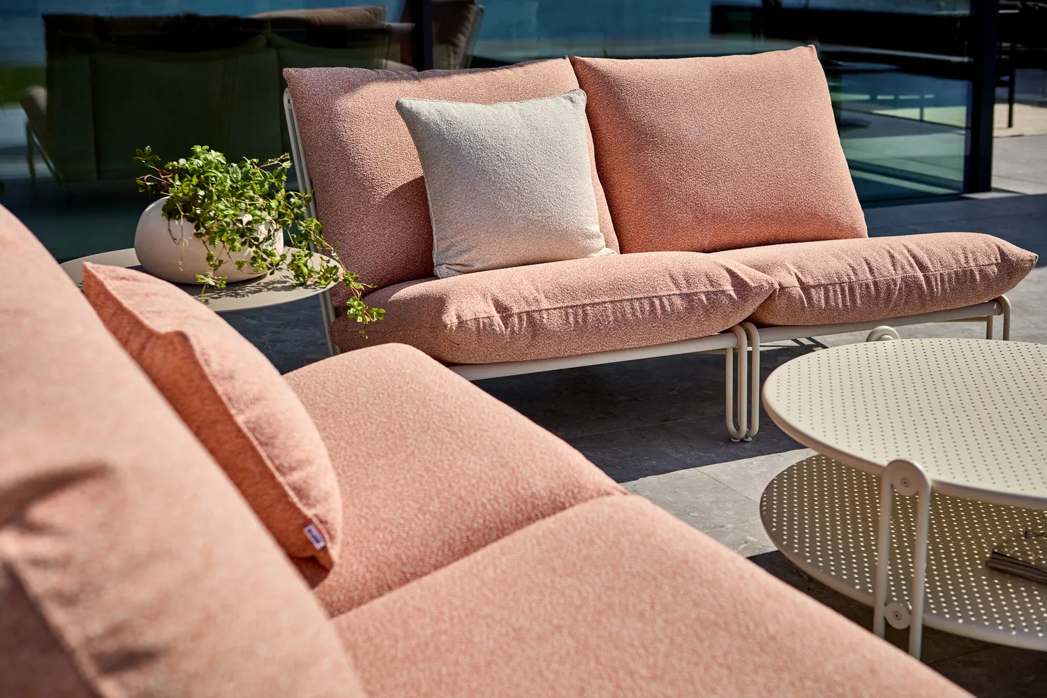 Blixt 咖啡桌, 珍珠 白色, Ø85 cm Brafab