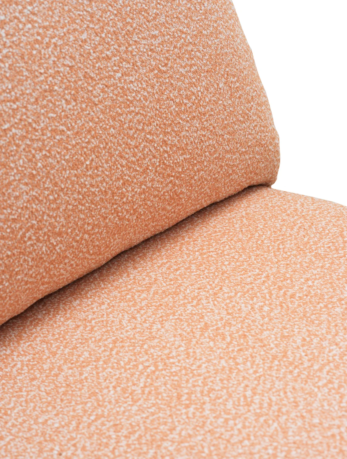 Blixt lounge 扶手椅, 珍珠 白色-teddy 橙色 Brafab