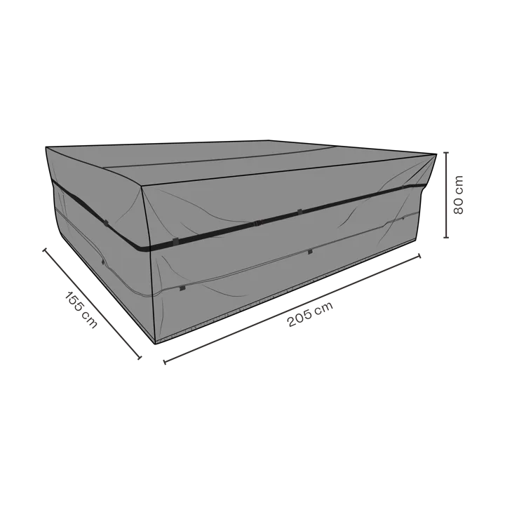 Brafab furniture cover dining group - 黑色 205x155 cm - Brafab