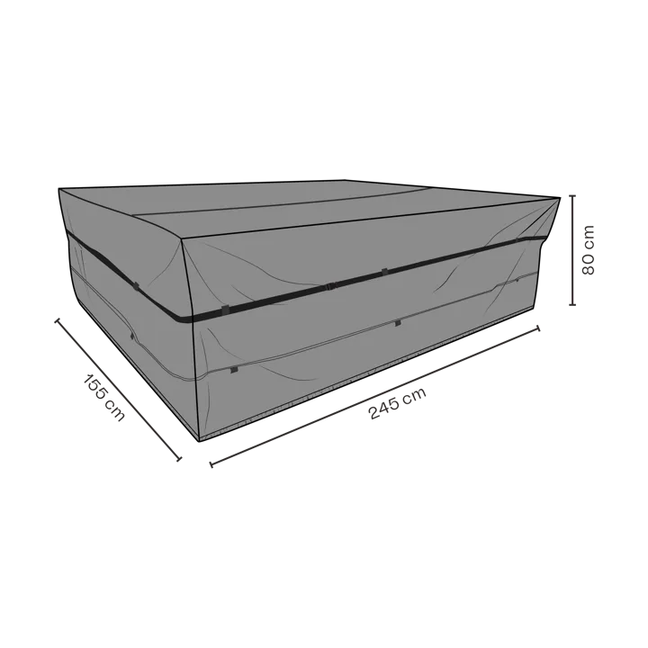 Brafab furniture cover dining group - 黑色 245x155 cm - Brafab