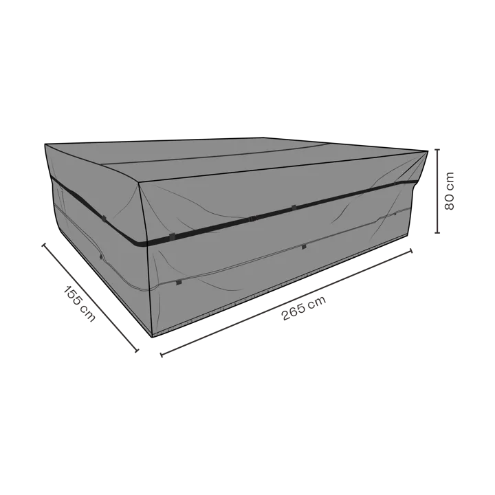 Brafab furniture cover dining group - 黑色 265x155 cm - Brafab