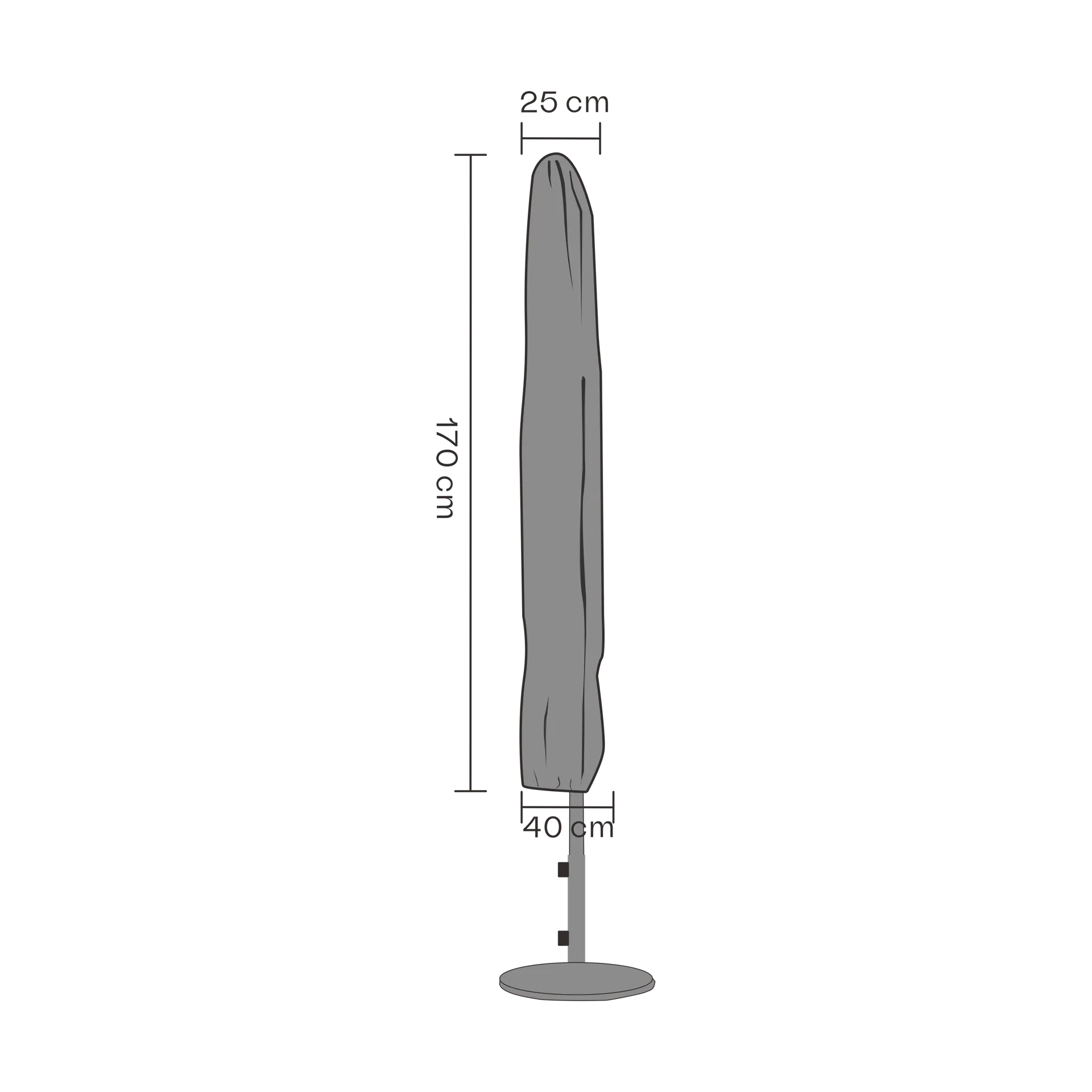 Brafab furniture cover parasol, 黑色 170 cm Brafab