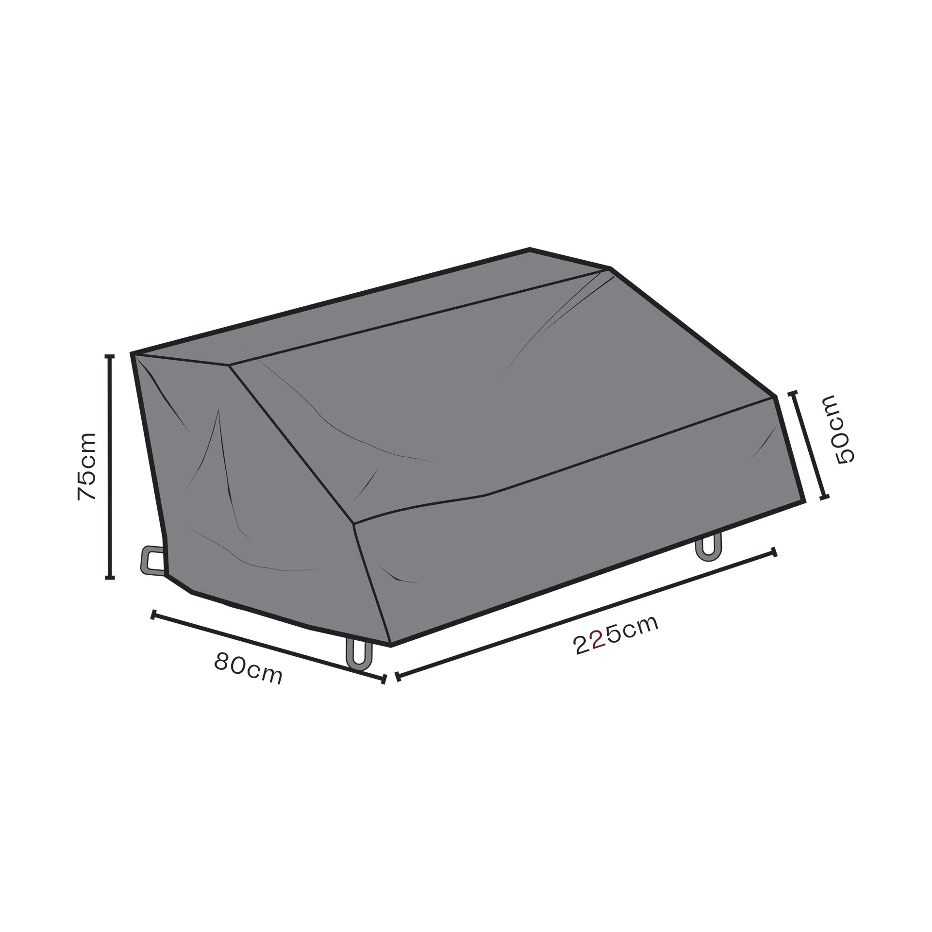 Brafab furniture cover sofa, 黑色 80 cm Brafab