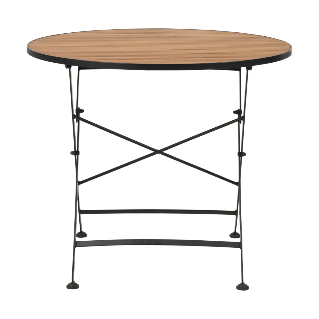 Brewer 餐桌, 黑色_柚木_Ø85cm Brafab