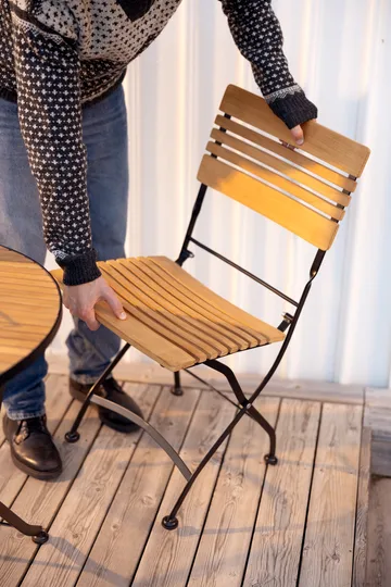 Brewer dining 椅子 - 黑色-teak - Brafab