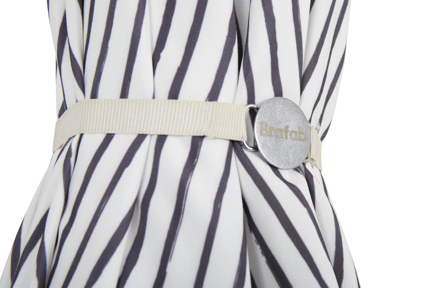 Gatsby parasol, 灰色 stripe, Ø185 cm Brafab
