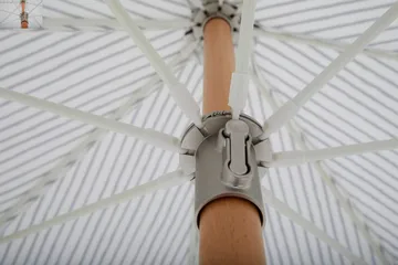 Gatsby parasol - 灰色 stripe, Ø185 cm - Brafab