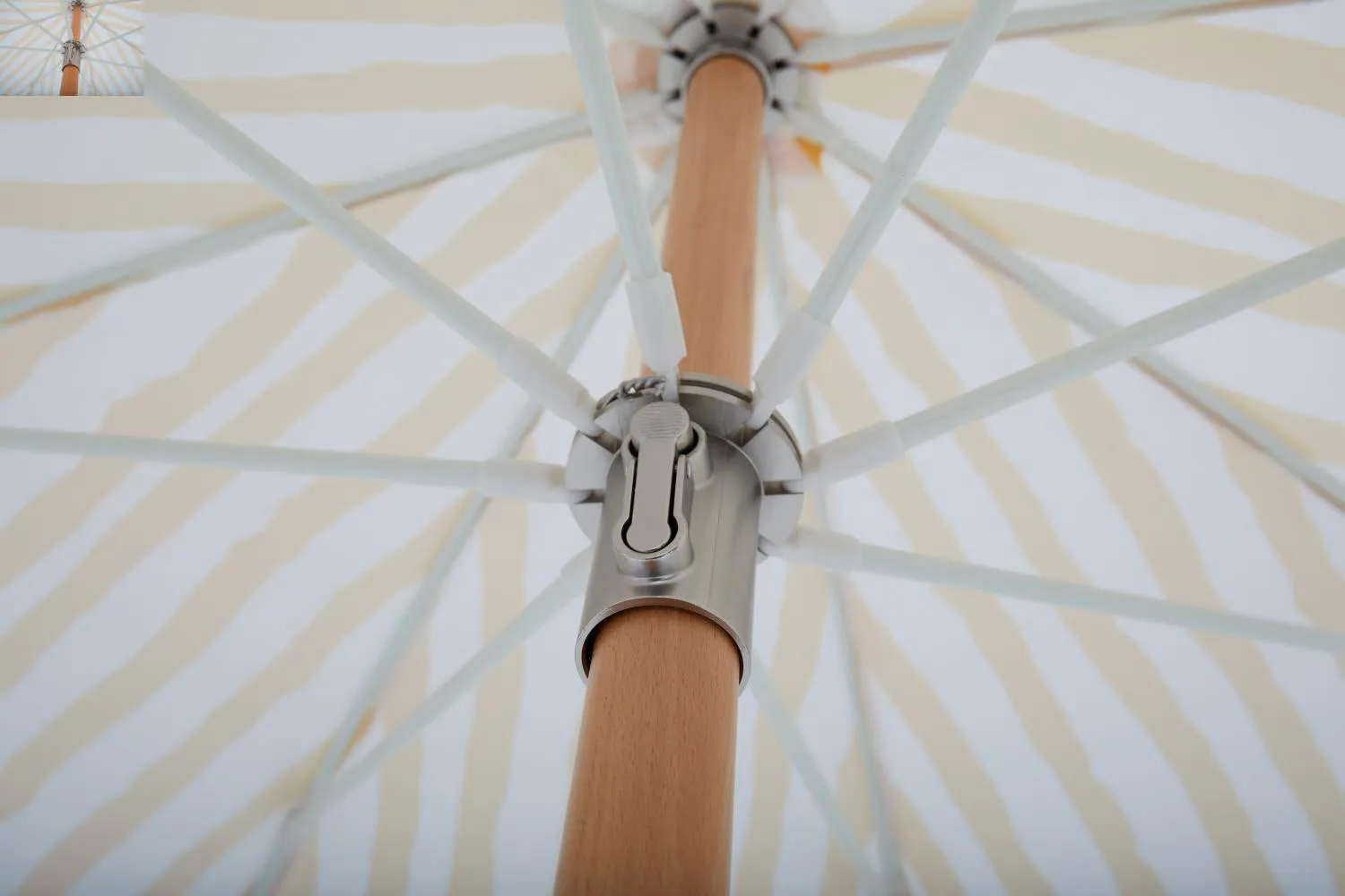 Gatsby parasol, 黄色 stripe, Ø185 cm Brafab