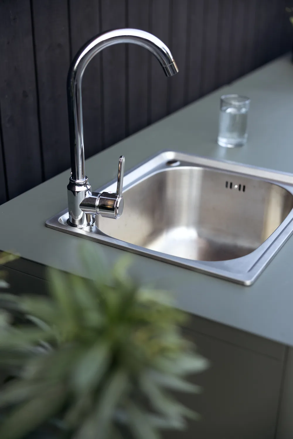 Kelia outdoor kitchen base 柜子 with sink, Anthracite, 121x90x64 cm Brafab