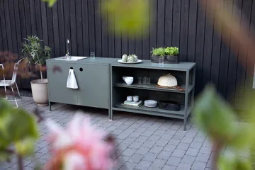 Kelia outdoor kitchen base 柜子 with sink - Anthracite, 121x90x64 cm - Brafab