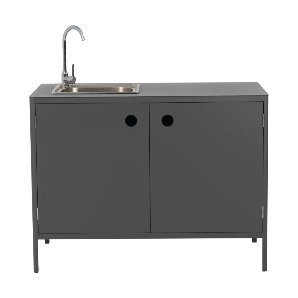 Kelia outdoor kitchen base 柜子 with sink, Anthracite, 121x90x64 cm Brafab