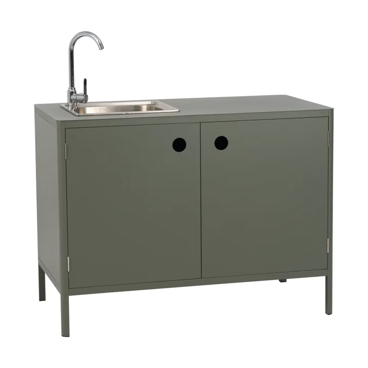 Kelia outdoor kitchen base 柜子 with sink - Nordic 绿色, 121x90x64 - Brafab